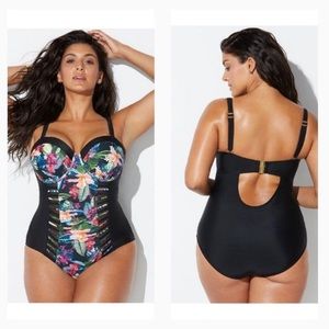 Swimsuits for All Floral One Piece Bathing Suit